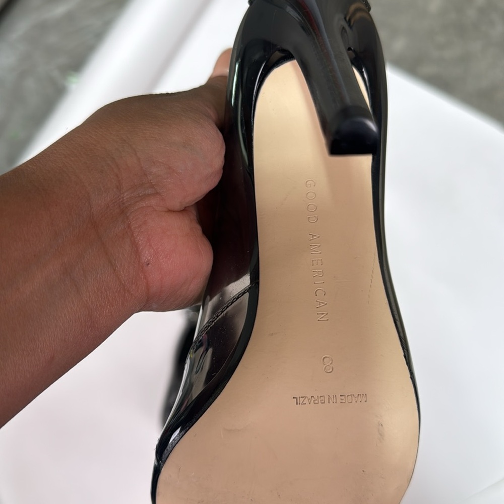 Good American Cinder-F*CKING-RELLA Jeweled Pump In Light Smoke Size 8 - Picture 6 of 6